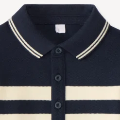 Polo jongens met lange mouwen in maritieme stijl