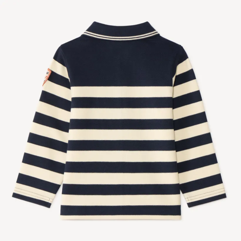 Polo jongens met lange mouwen in maritieme stijl