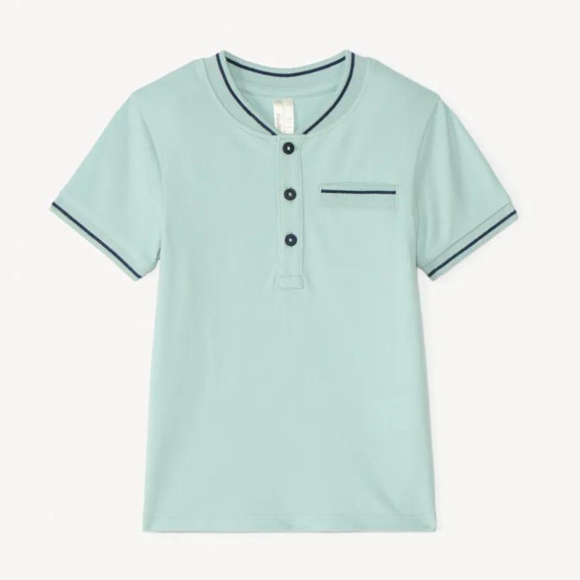 Polo met korte mouwen en teddy kraag voor baby jongen
