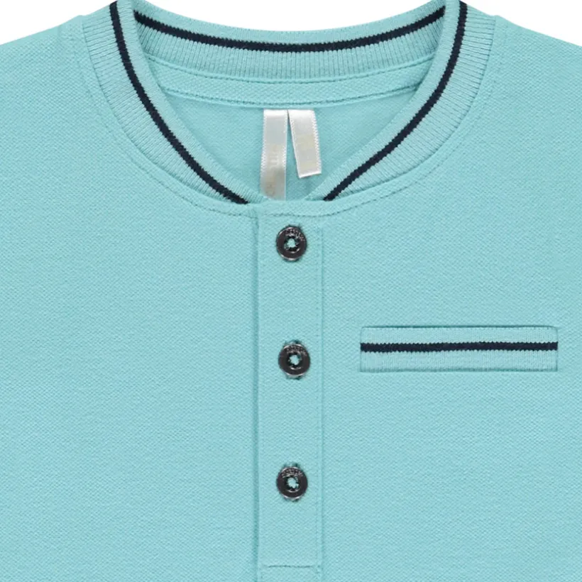 Polo met korte mouwen en teddy kraag voor baby jongen