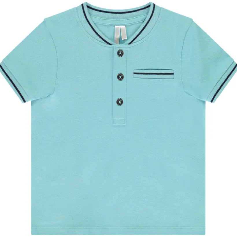 Polo met korte mouwen en teddy kraag voor baby jongen