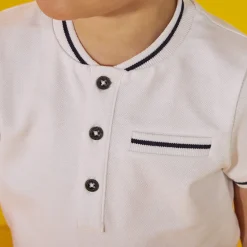 Polo met korte mouwen en teddy kraag voor baby jongen
