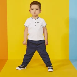 Polo met korte mouwen en teddy kraag voor baby jongen