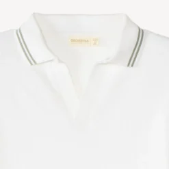 Polo met korte mouwen van effen gemêleerd materiaal jongens