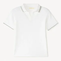 Polo met korte mouwen van effen gemêleerd materiaal jongens