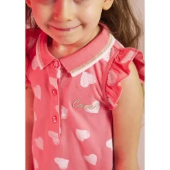 Poloshirt in jersey met print meisjes