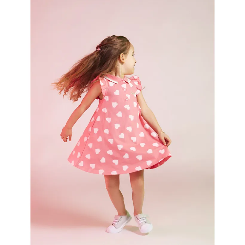 Poloshirt in jersey met print meisjes