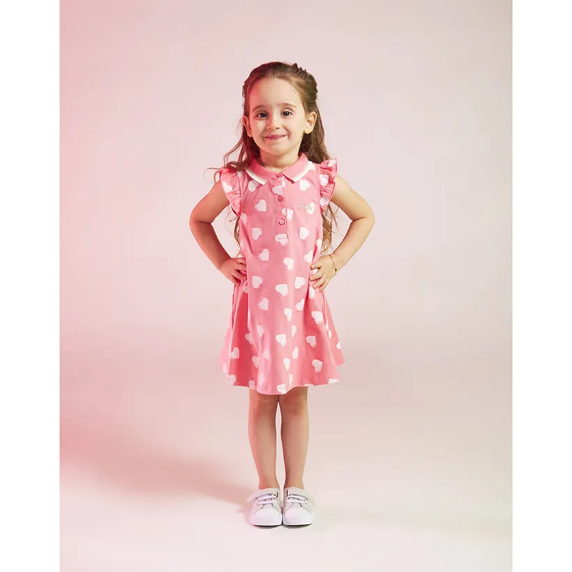 Poloshirt in jersey met print meisjes