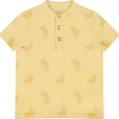 Poloshirt korte mouwen fantasie met mao-kraag voor jongen