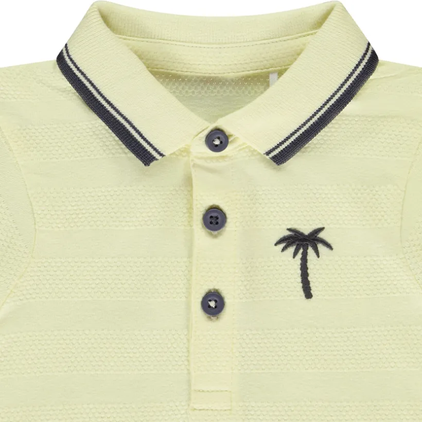 Poloshirt korte mouwen met fantasie borduursel voor baby jongen