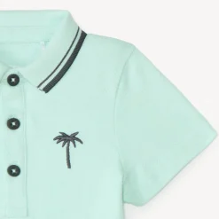 Poloshirt korte mouwen met fantasie borduursel voor baby jongen