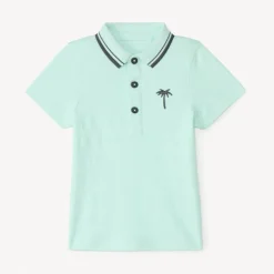 Poloshirt korte mouwen met fantasie borduursel voor baby jongen