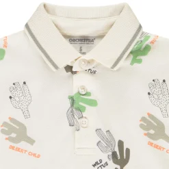 poloshirt korte mouwen met print cactus jongens