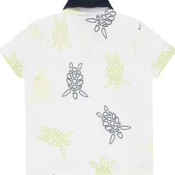 Poloshirt met korte mouwen en gestreept ontwerp met bootbrodering jongens