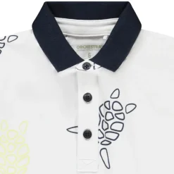 Poloshirt met korte mouwen en gestreept ontwerp met bootbrodering jongens