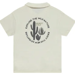 Poloshirt met korte mouwen en cactusprint jongens