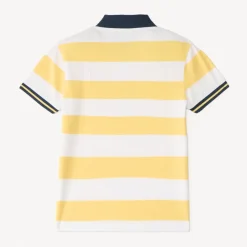 Poloshirt met korte mouwen en gestreept ontwerp met bootbrodering jongens