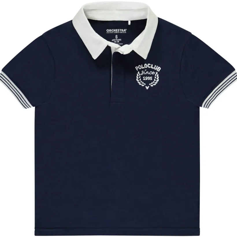 Poloshirt met korte mouwen en Engels borduursel voor jongen