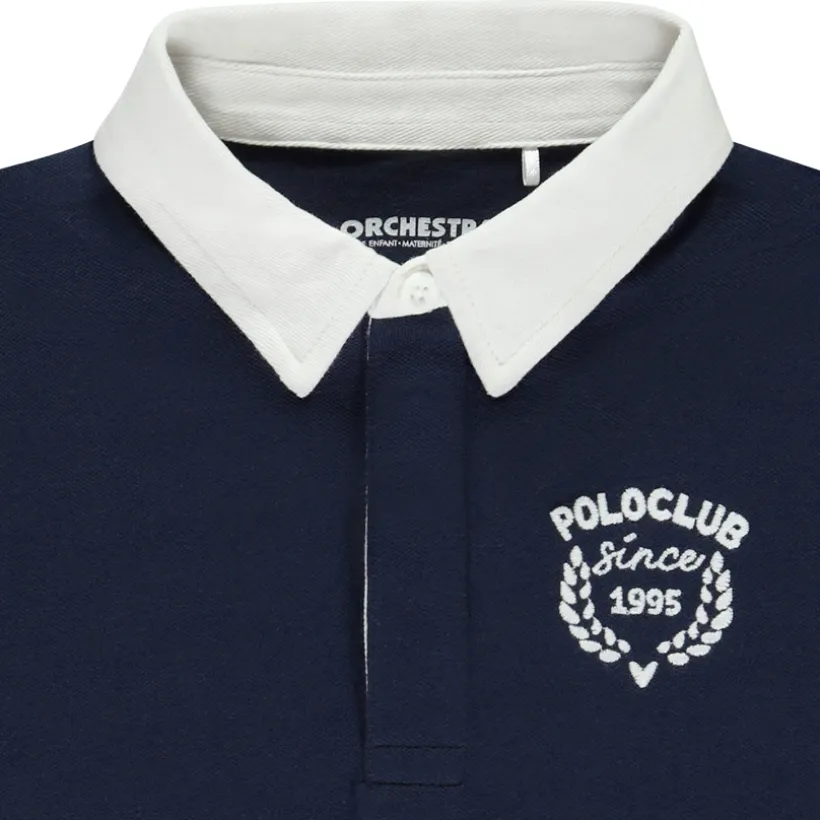 Poloshirt met korte mouwen en Engels borduursel voor jongen