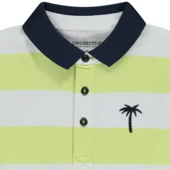 Poloshirt met korte mouwen, gestreept, met palmboom borduursel jongens