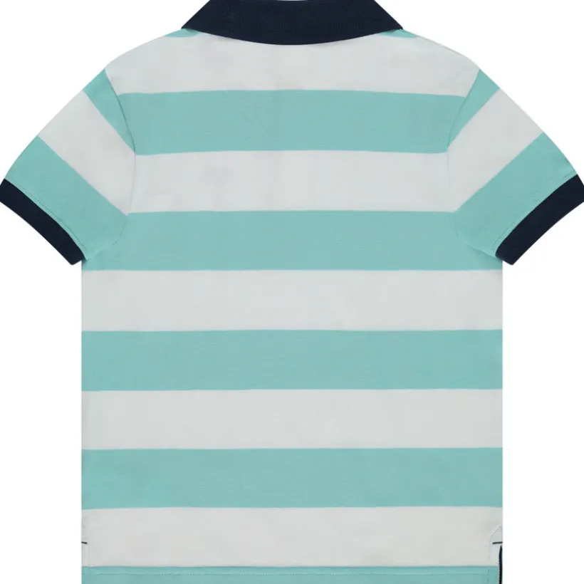 Poloshirt met korte mouwen, gestreept, met palmboom borduursel jongens