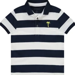 Poloshirt met korte mouwen, gestreept, met palmboom borduursel jongens