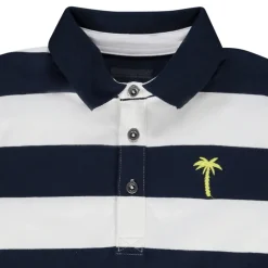 Poloshirt met korte mouwen, gestreept, met palmboom borduursel jongens