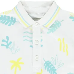 Poloshirt met korte mouwen in fantasieprint voor jongen