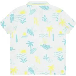 Poloshirt met korte mouwen in fantasieprint voor jongen