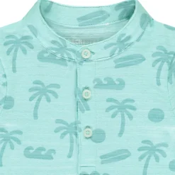 Poloshirt met korte mouwen, met palmboom- en surfplankprint, voor babyjongens
