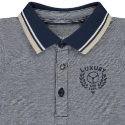 Poloshirt met lange mouwen en print voor baby jongen