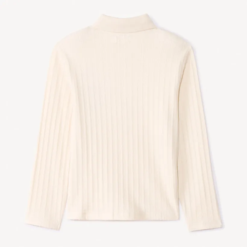 Poloshirt met lange mouwen en cactusborduursel jongens