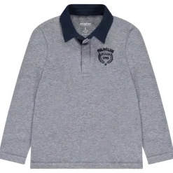 Poloshirt met lange mouwen en fantasie borduursel voor jongen