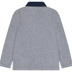 Poloshirt met lange mouwen en fantasie borduursel voor jongen