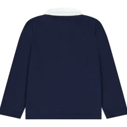 Poloshirt met lange mouwen, geborduurd en tweekleurig voor jongen
