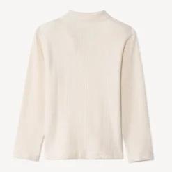 Poloshirt met lange mouwen in ribstructuur jongens