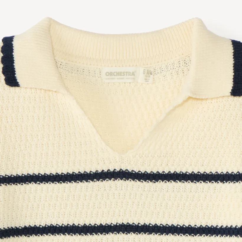 Polo trui meisjes in maritieme stijl