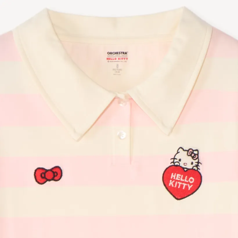 Polo voor meisjes met lange mouwen en Hello Kitty-patch