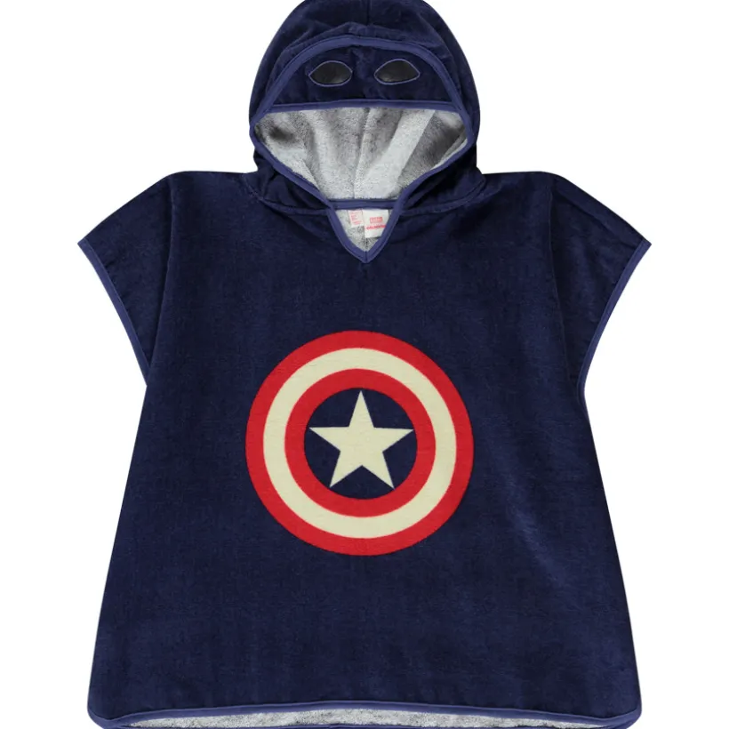 Poncho bad speels Captain America Marvel voor jongen