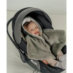 Poncho pour siège auto fausse fourrure Beige
