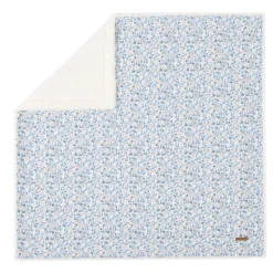 Popeline en sherpa dekens 80 x 80 cm - Tiny Flowers