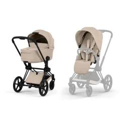 Poussette Duo Priam - Matt Black/Cozy Beige