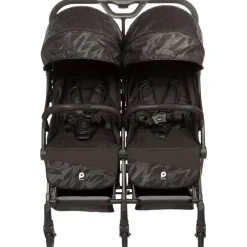 Premium dubbel kinderwagen Aria Twin - Zwart
