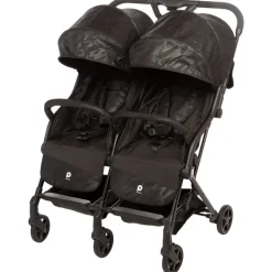 Premium dubbel kinderwagen Aria Twin - Zwart