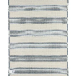 Pre-washed hydrofiel deken jaquard Stripe - Indigo - 100x150 cm