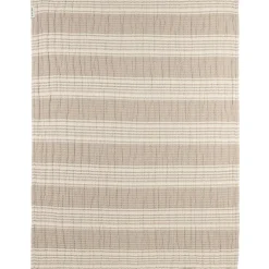 Pre-washed hydrofiel deken jaquard - Stripe Sand- 100x150 cm