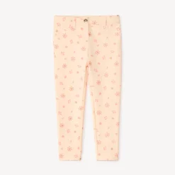 Print broek met glinsterende bloemen voor meisjesbaby