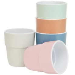 Prémaman melaminebeker met blauw hartjespatroon