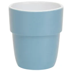Prémaman melaminebeker met blauw hartjespatroon