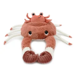 Ptipotos mama-krab Cassecou pluche met baby terracotta